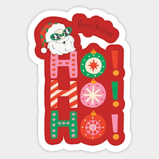 HO HO HO MERRY CHRISTMAS Sticker